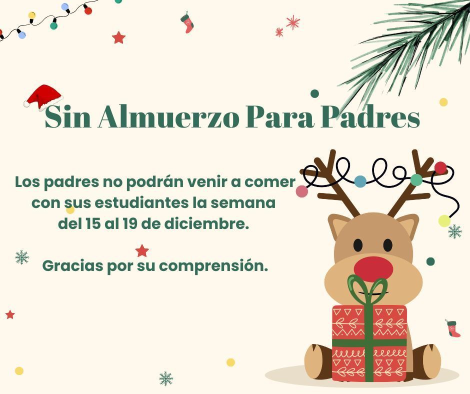 No Lunch Starting Dec 15th Flyer