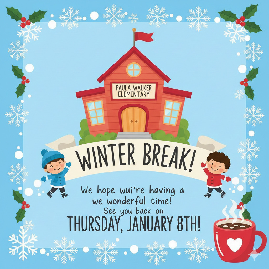 winter break flyer reminder
