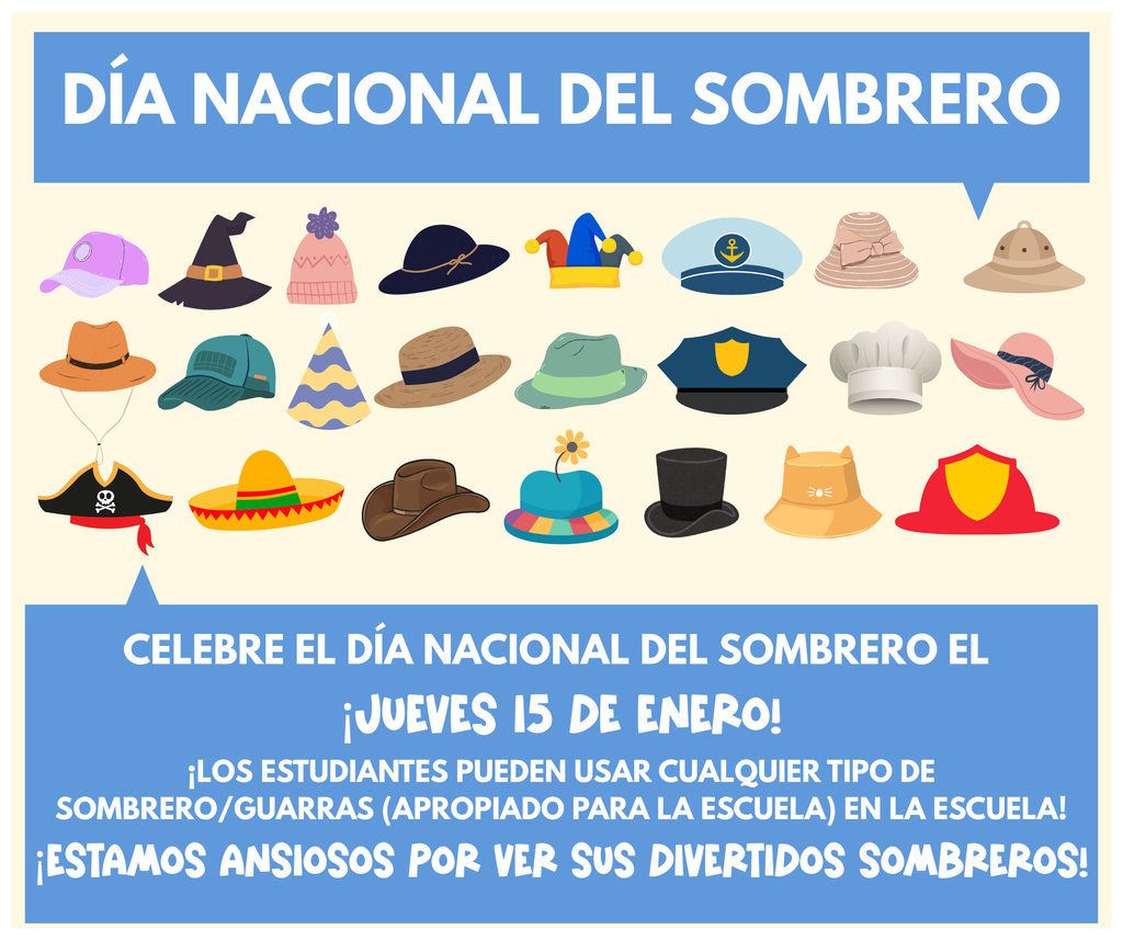 Tomorrow is Hat Day!