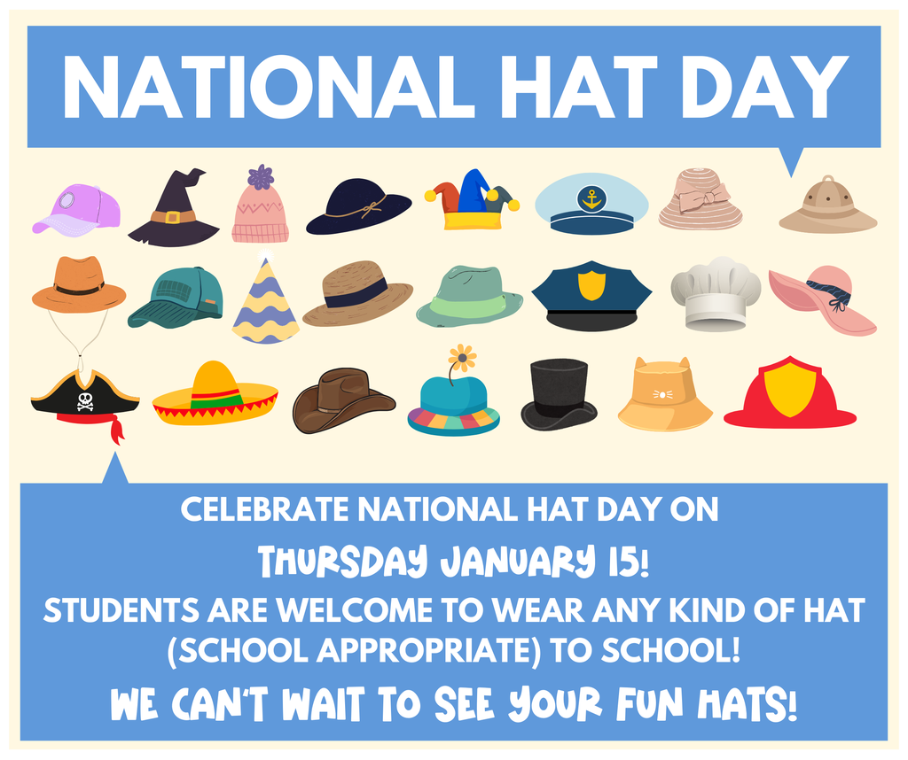 Tomorrow is Hat Day!