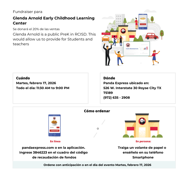Panda Express Fundraiser- English