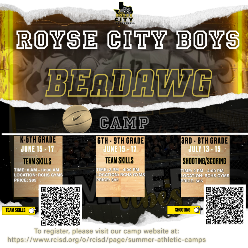 RCHS basketball camp registration