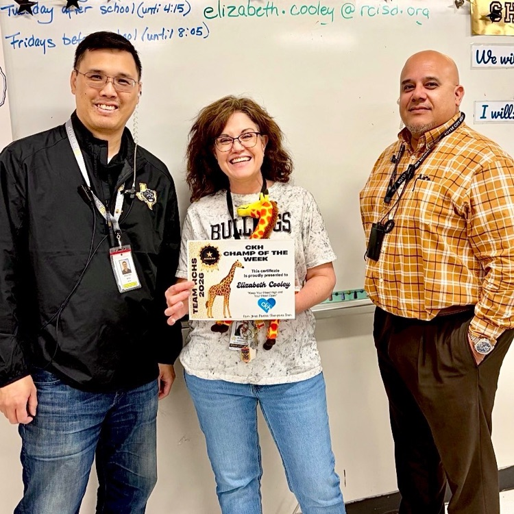 CKH Champ of the Week Mrs. Cooley 