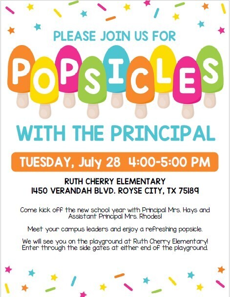 Popsicles with the Principal