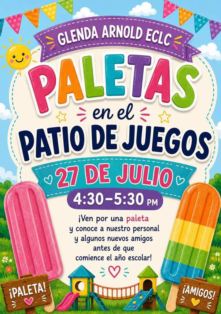 popsicles on the playground July 27