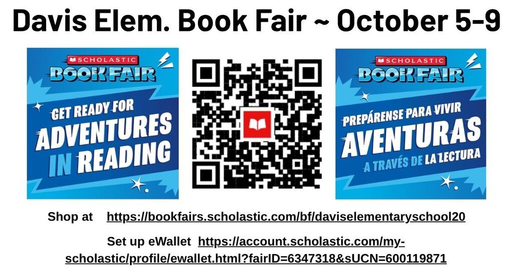 Davis Elem. Book Fair Oct. 5-9