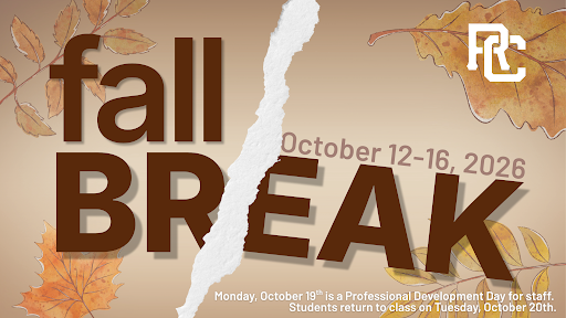 Fall break, October 12 thru October 16th