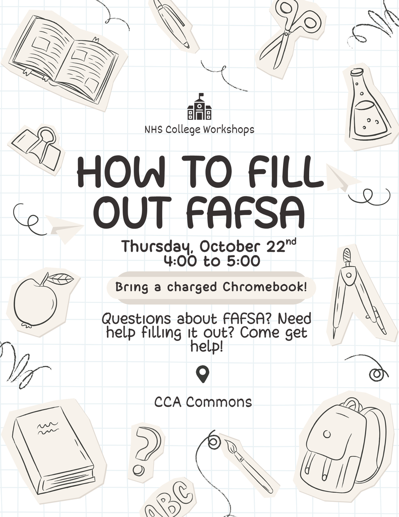 FAFSA Workshop Thursday, October 22nd from 4:00 to 5:00 PM