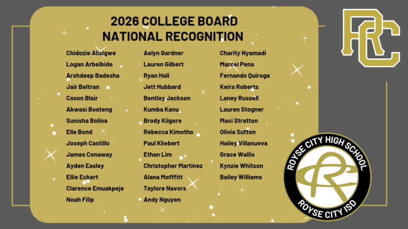 Names of students recognized