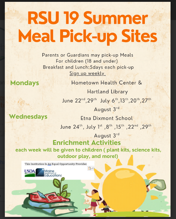 RSU 19 Summer Meal Program 2026
