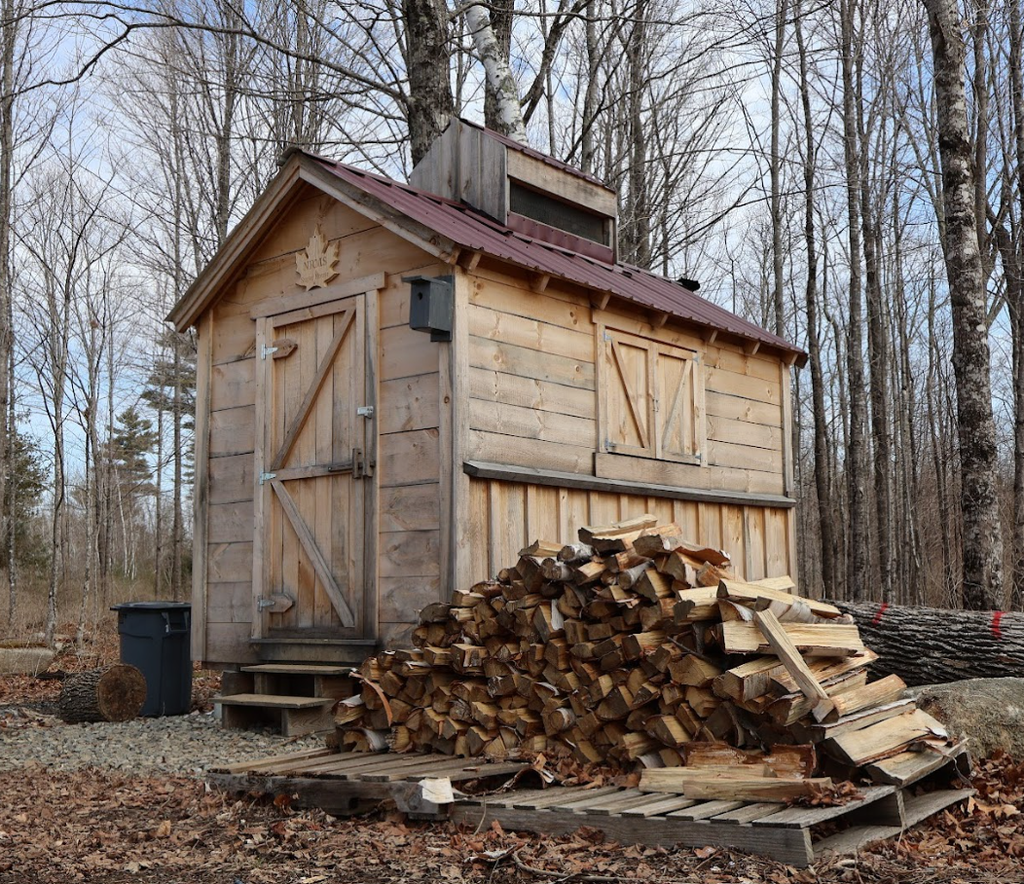 The structure was built last year with lumber milled from our campus. 