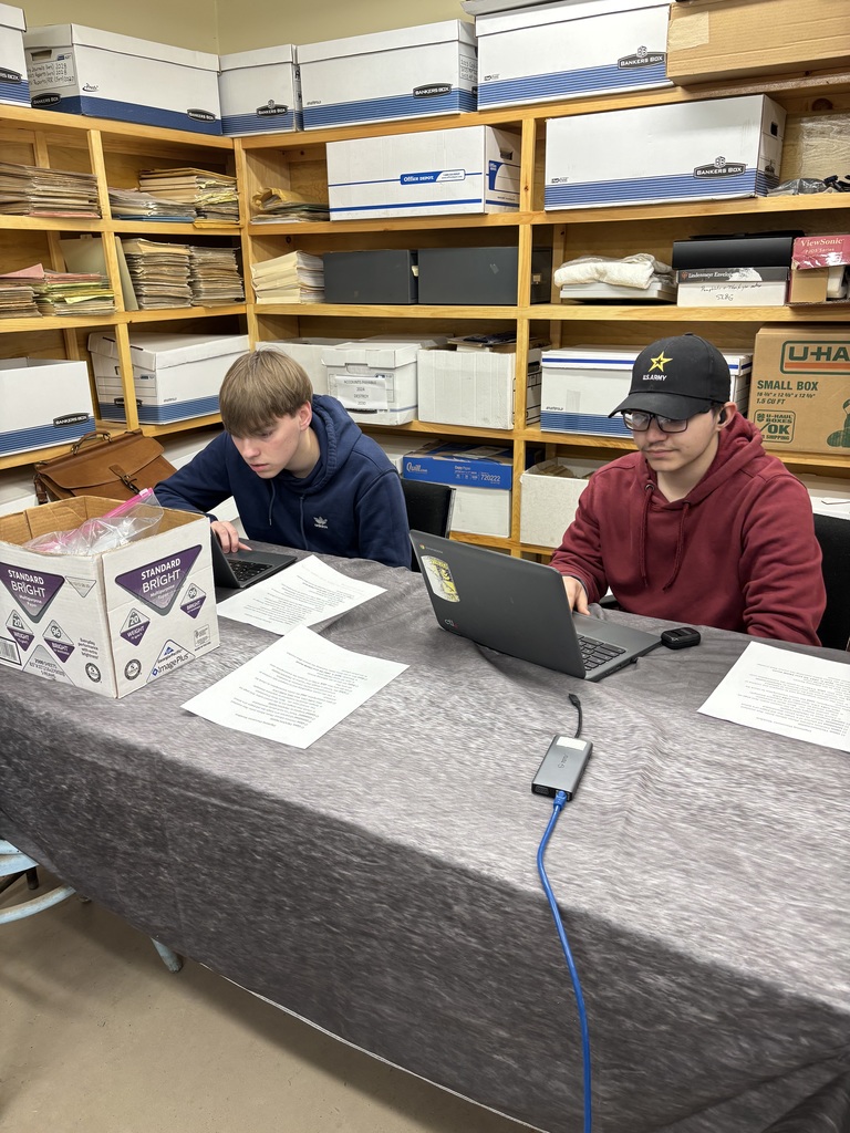 Students digitize files