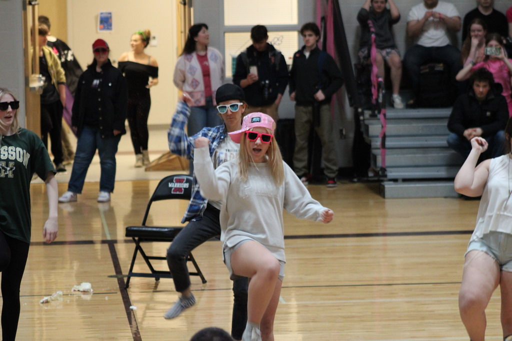 Mrs. Daley with some tough dance moves. 