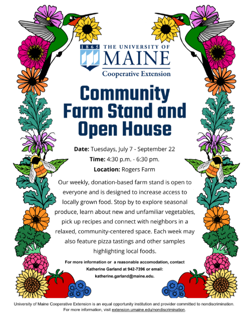 Community Farm Stand and Open House Flyer