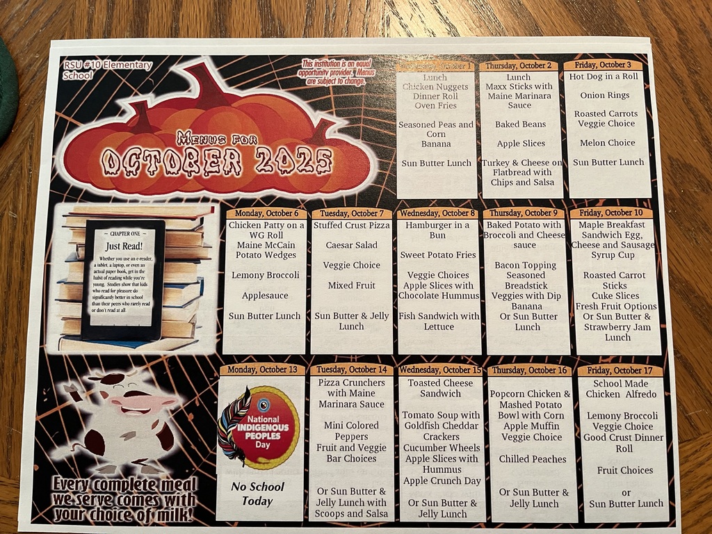 Oct menu