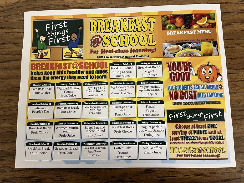 oct menu