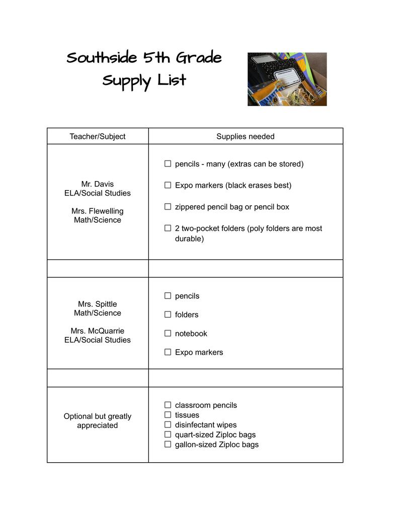 Grade FiveSupplyList2025_2026