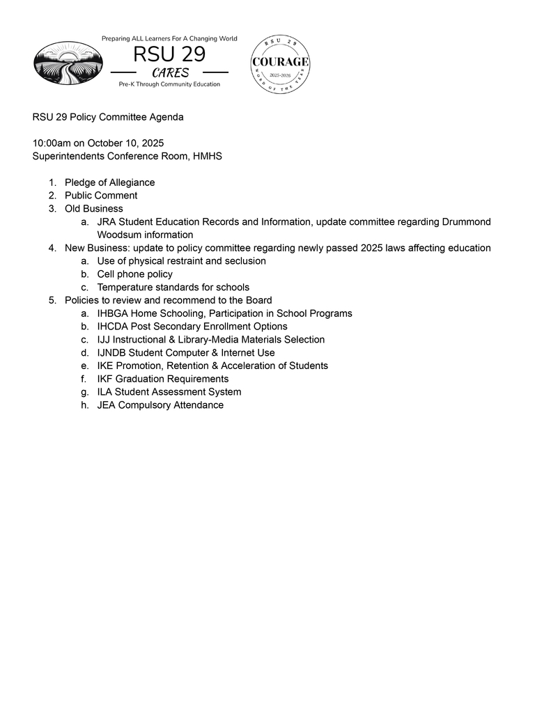 Policy_Com_Meeting_10_10_25_Agenda