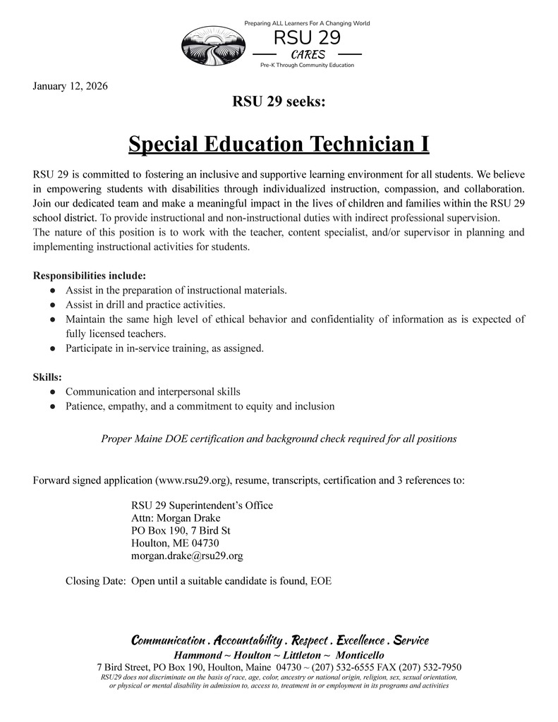 Special Education - Ed Tech I