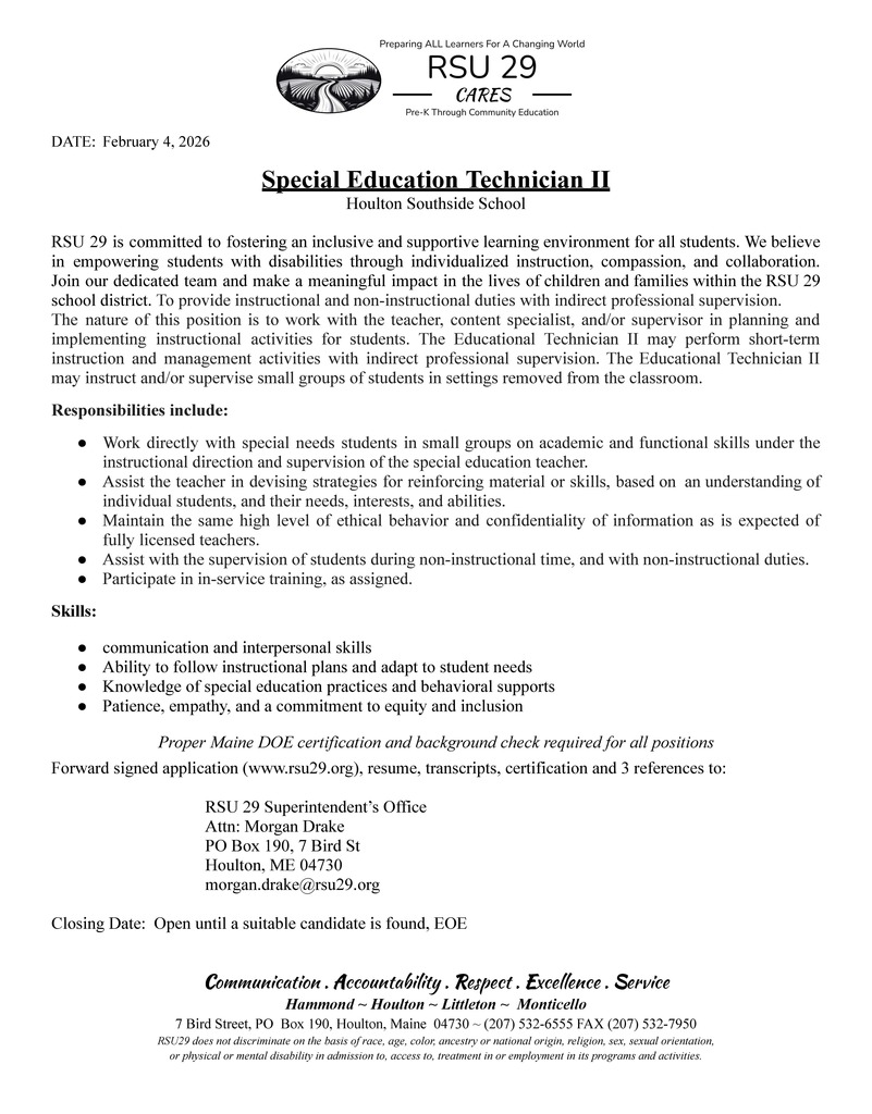 Special Education - Ed Tech II