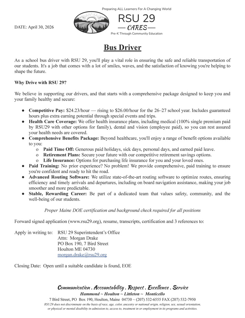 Positions Available