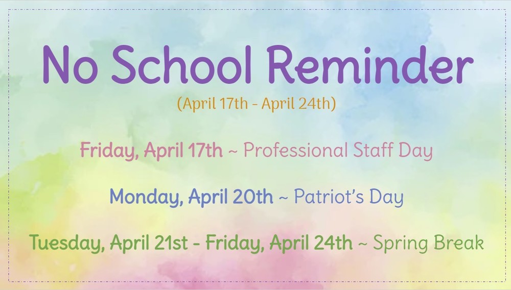 April Reminder 