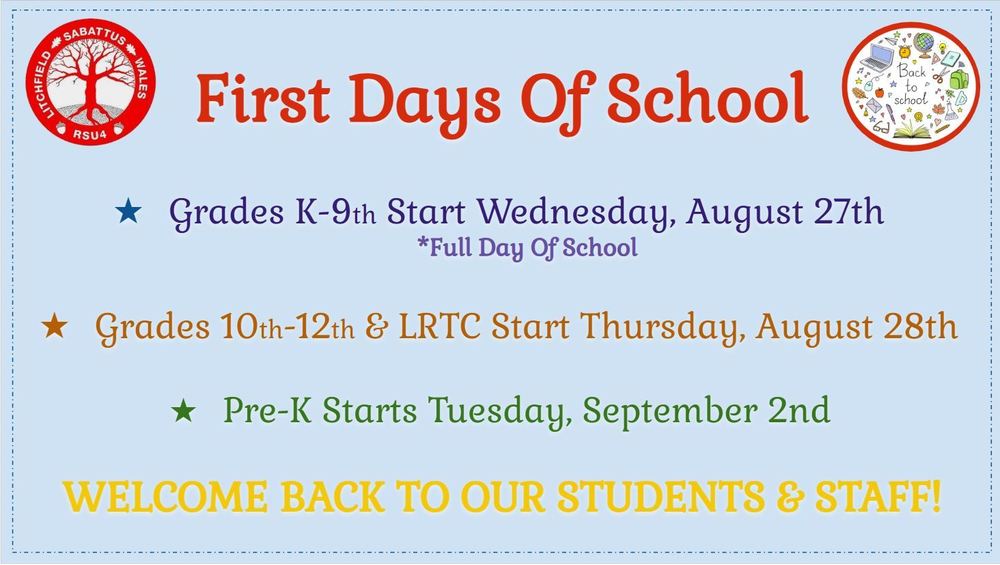 First Days Of School
