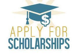 Image of a graduation cap above the phrase 'Apply for Scholarships'