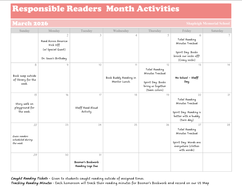 Calendar of Events