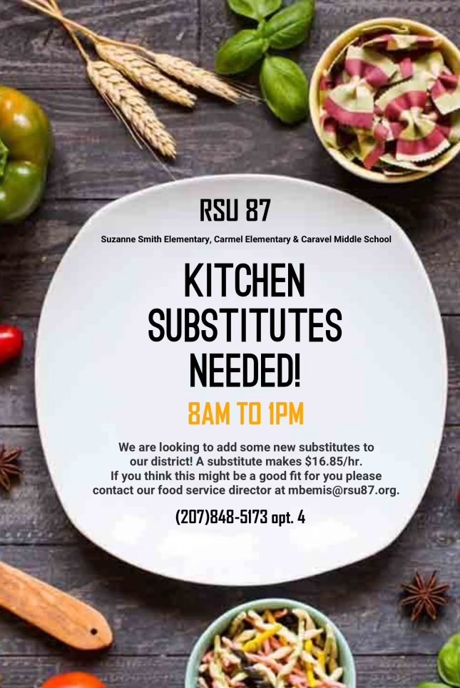 Kitchen substitutes needed