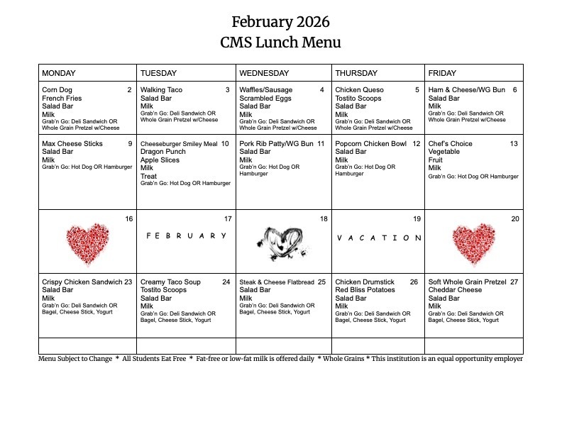 Feb Menu