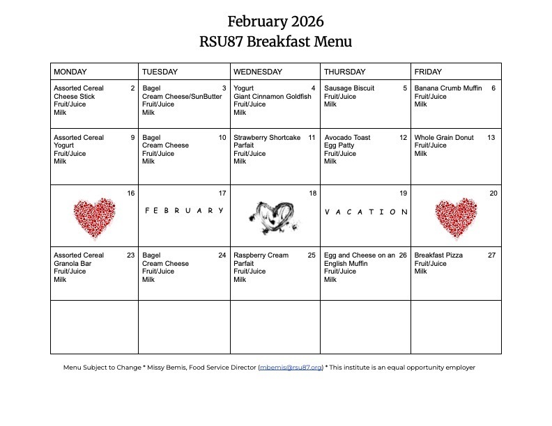 Feb Menu