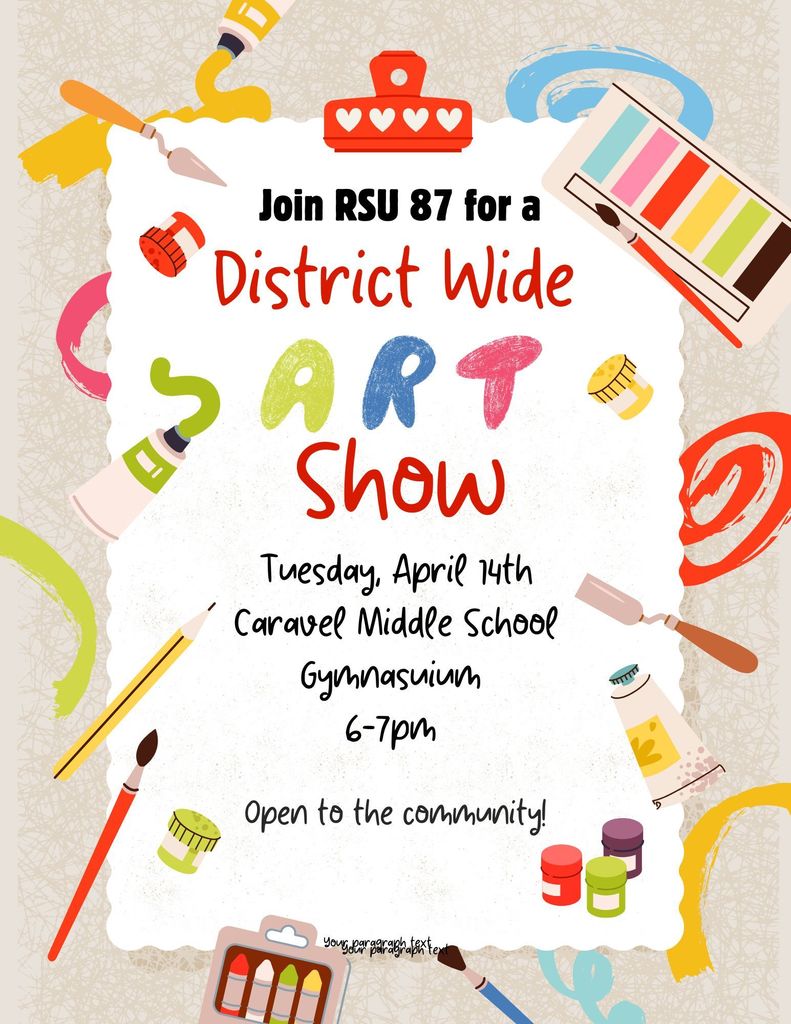 District-Wide Art Show April 14 from 6-7 PM
