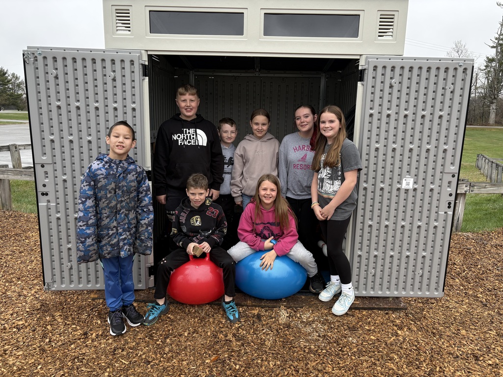 Student leaders helped to stock the shed.