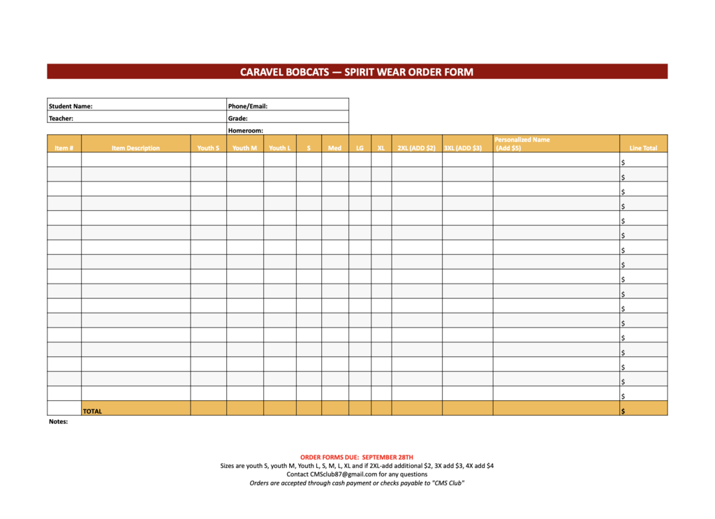 Order Form