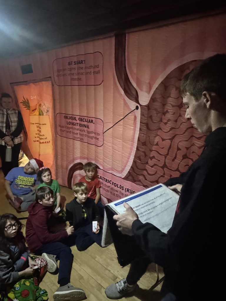 Tyler Brockmeier teaching the 5th grade