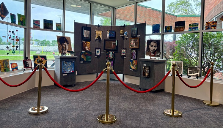 The RCHS Art Department held their annual Student Art Show during this year’s theatre production.  