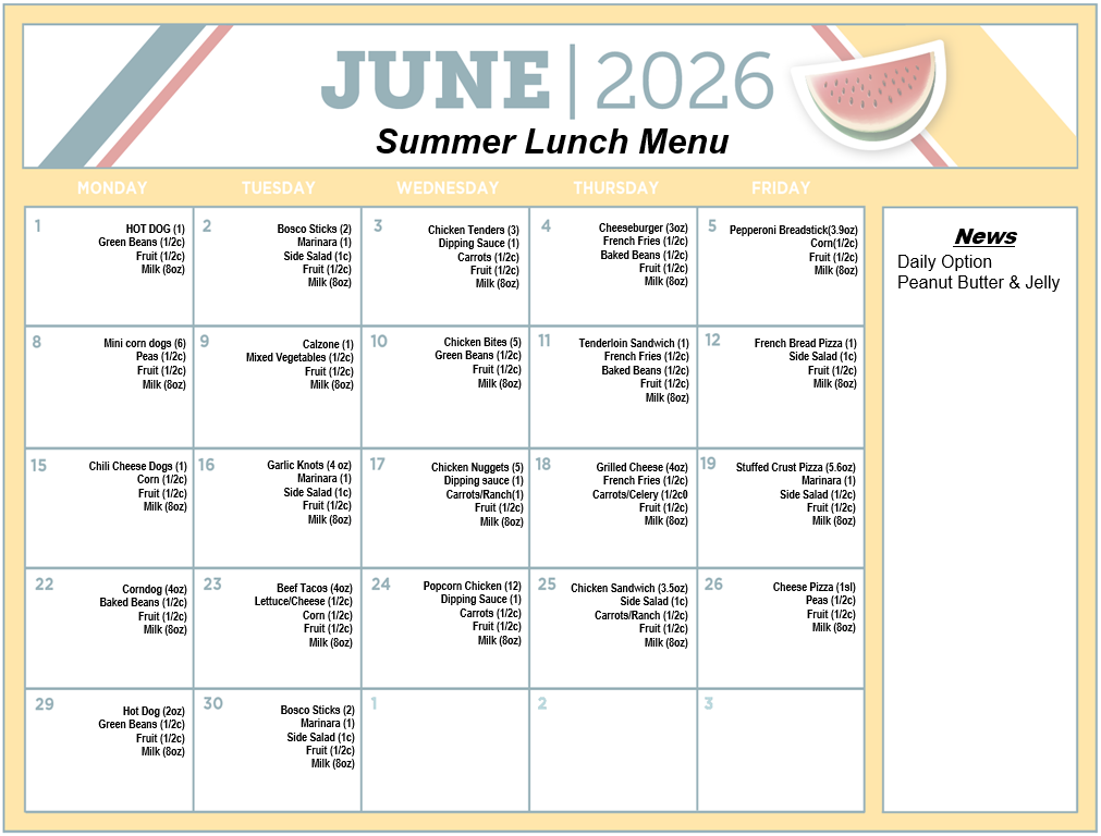 June Menu