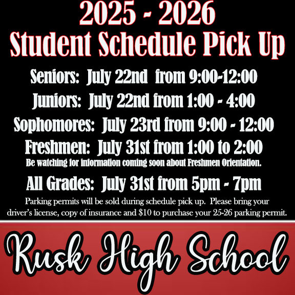 25-26 Schedule Pick Up Dates