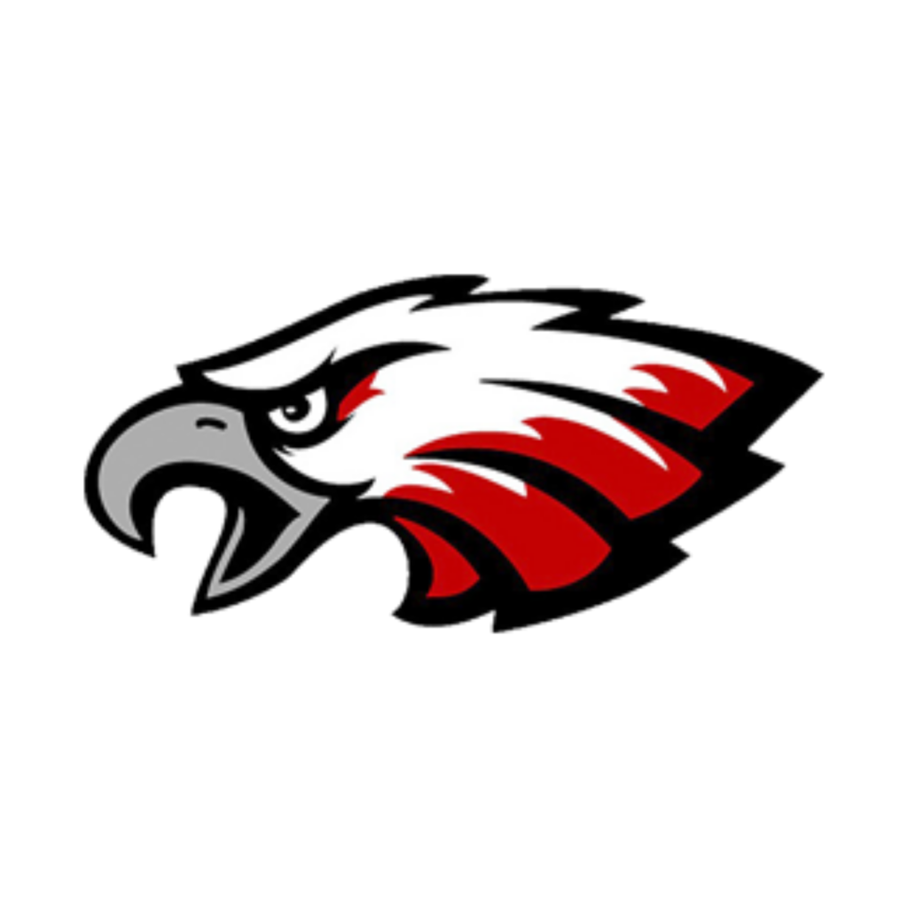 Rusk ISD Red and white eaglehead