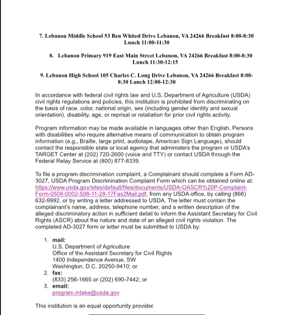 Summer school info