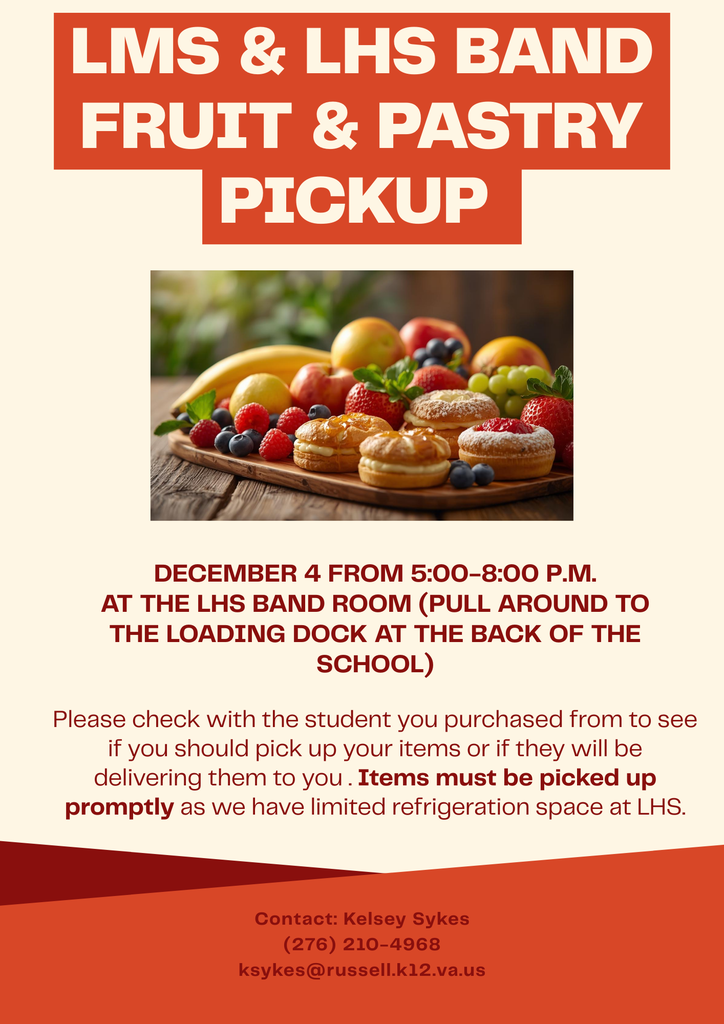 LMS & LHS Band Fruit & Pastry Pickup