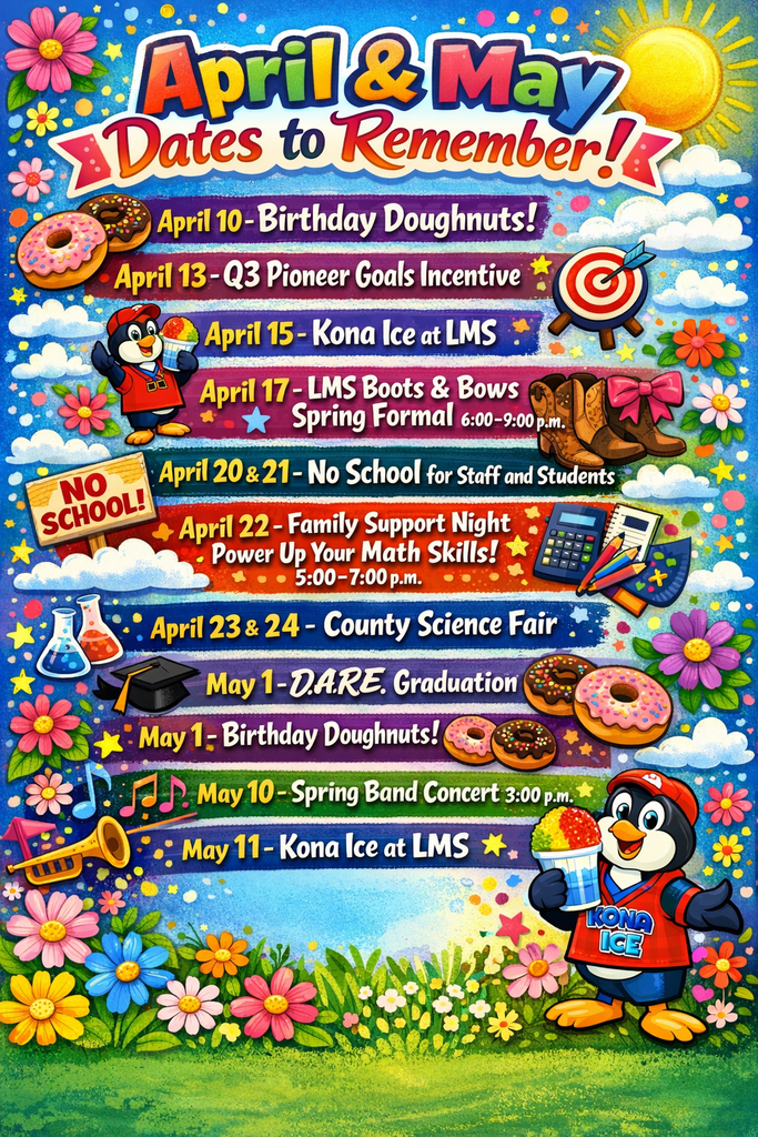 April & May Dates to Remember