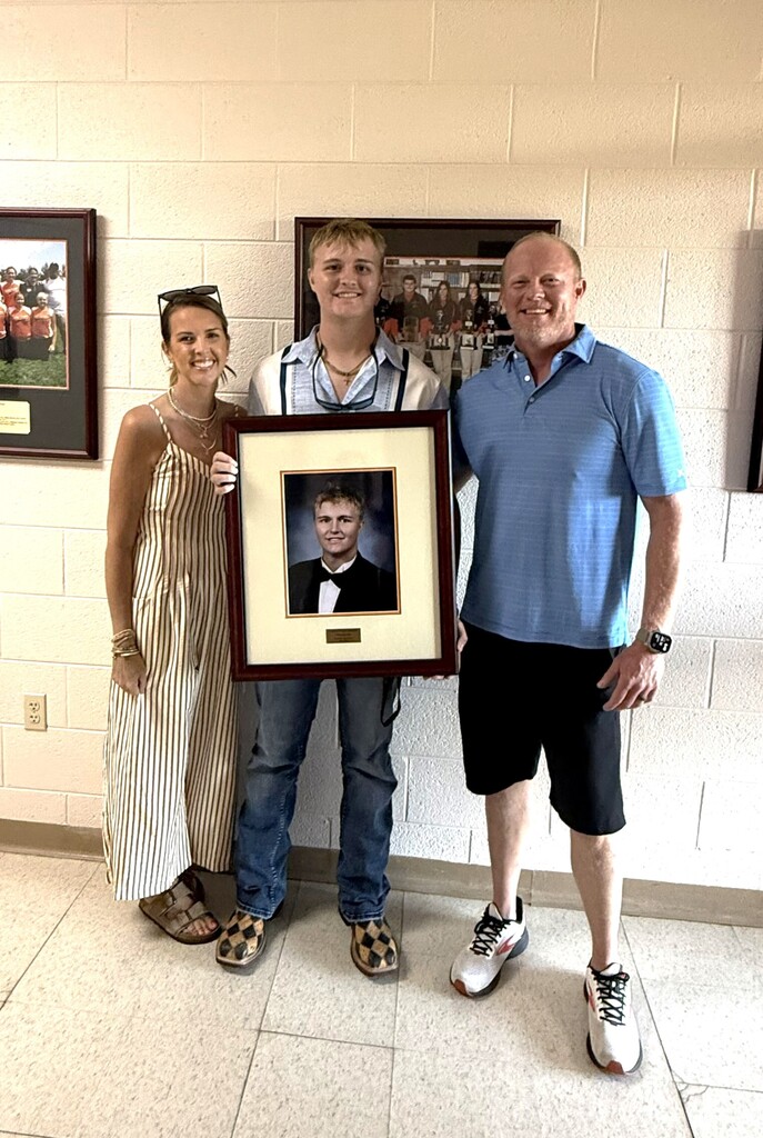 Honaker High School Valedictorian being recognized at School Board Meeting