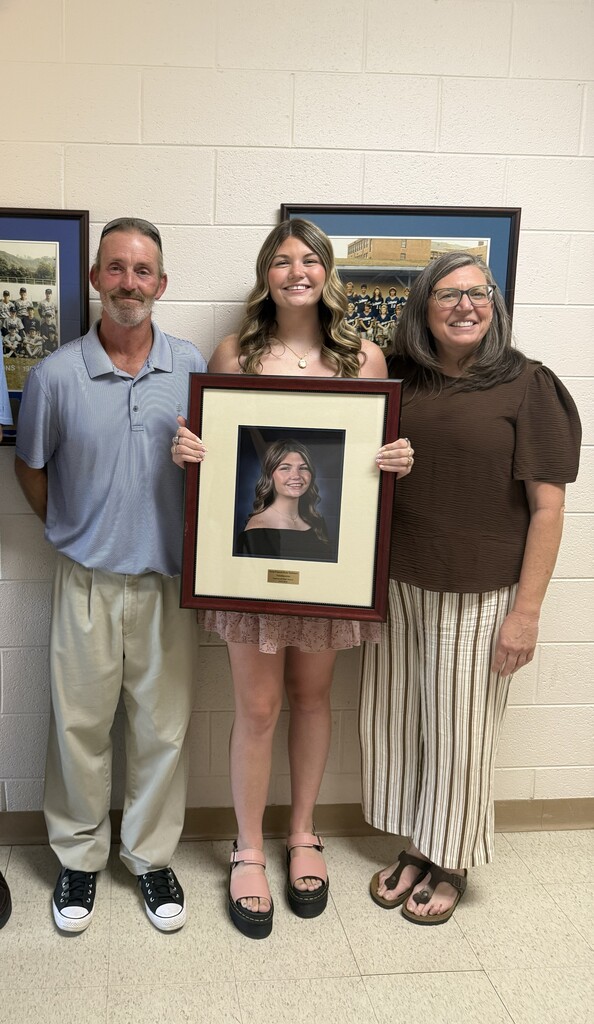Castlewood High School Valedictorian being recognized at School Board Meeting
