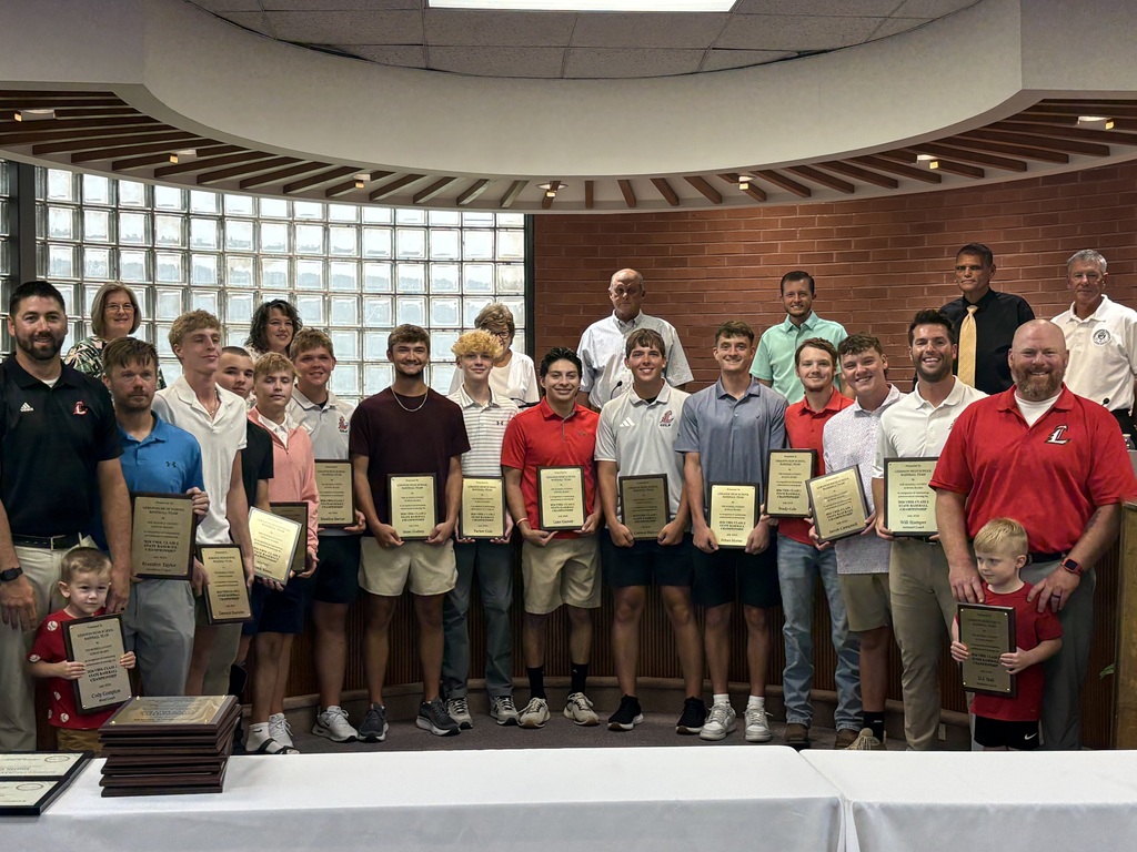 2026 Lebanon High School Baseball team and coaches pictured with the Russell County School Board. 