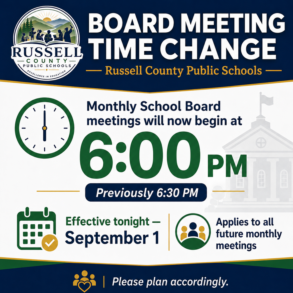this image diplays the county logo and contains the text in the body of the post about the meeting time change.