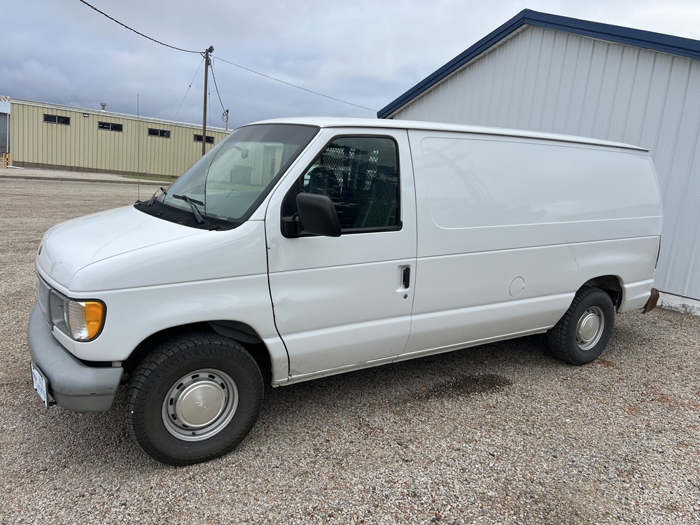 White Ford Van