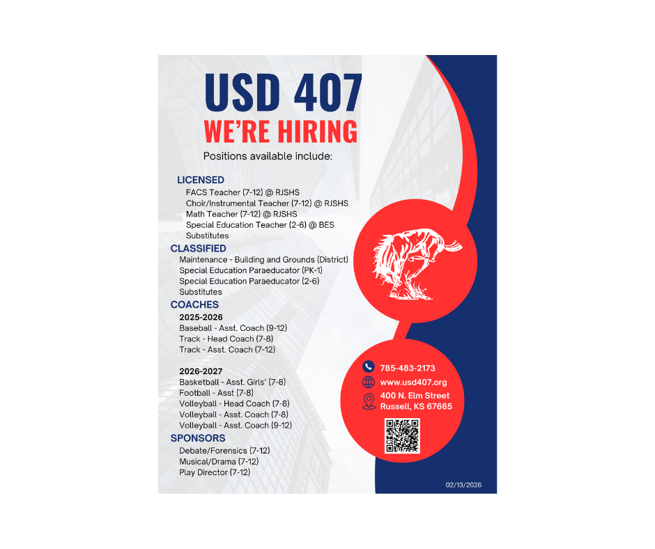 USD 407 Vacancies