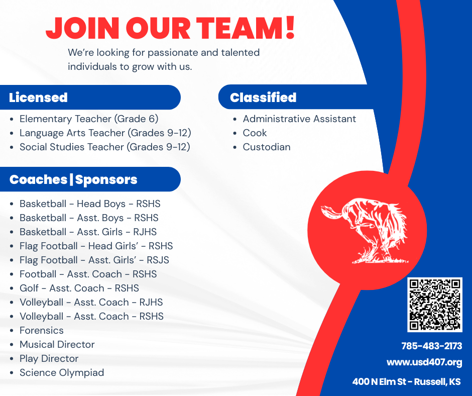 USD 407 is hiring